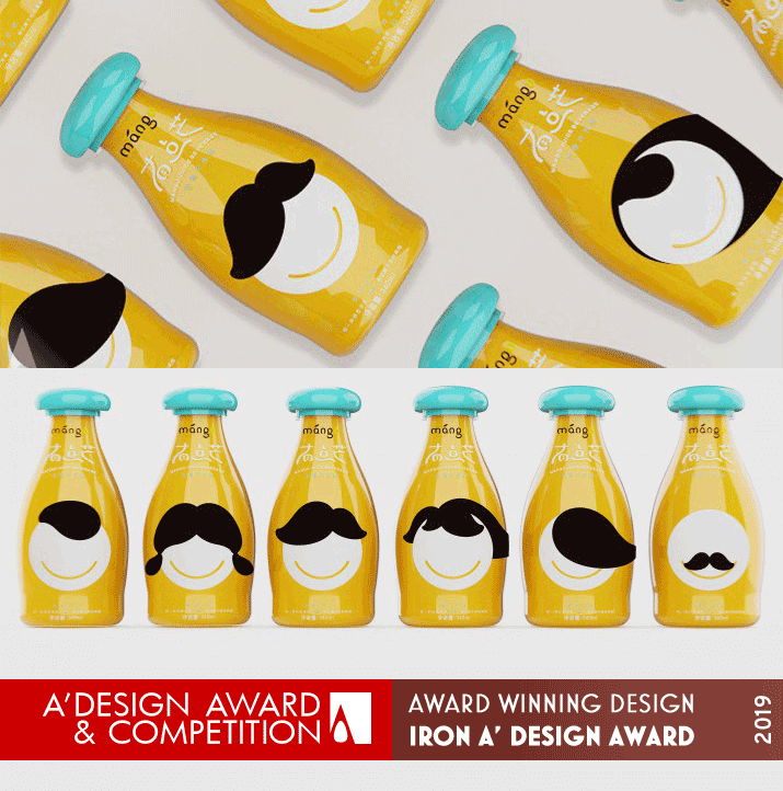 A Bit Busy Mango Juice Packaging Design by Zhou Jingkuan