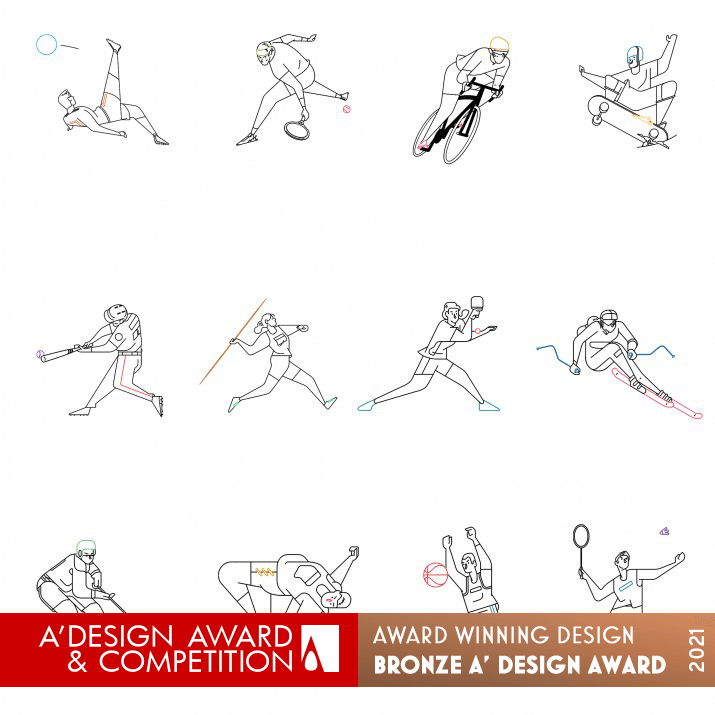 Athletic Illustration by Hao Li