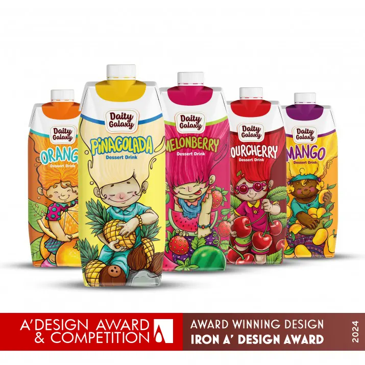 Daity Galaxy Dessert Drink Packaging by Mohsen Koofiani