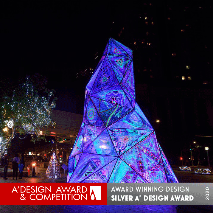 Light Weaving Installation Art by Sammy Liu - Golden Eagle