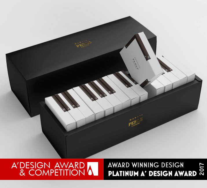 Marais Piano cake packaging by Kazuaki Kawahara