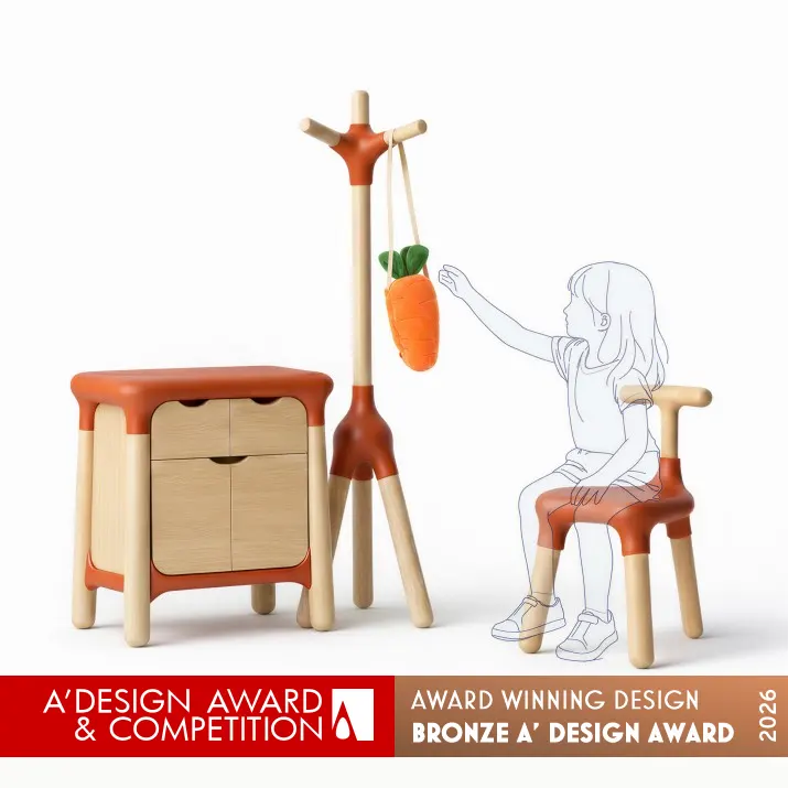 Orange Link Children's Furniture by Wei Jingye and Song Kexin