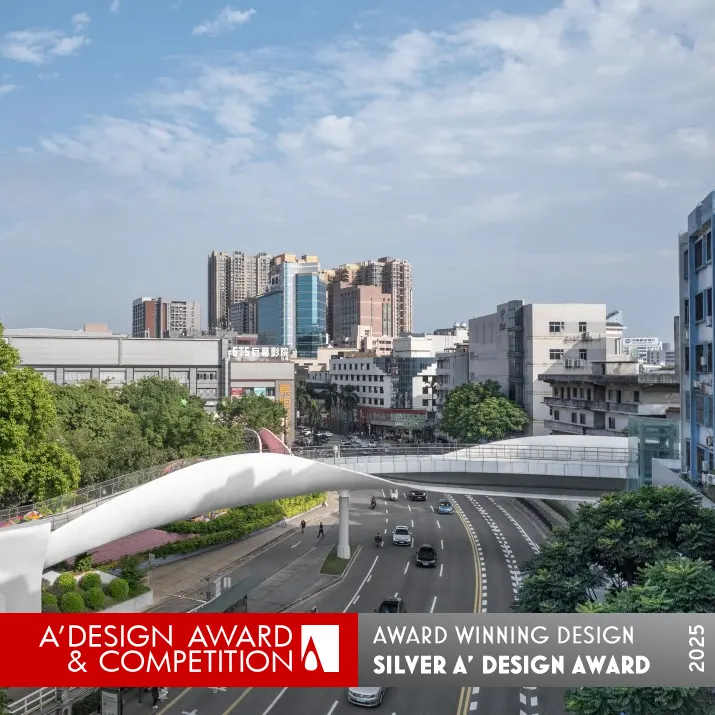Twist Bridge Pedestrian Overpass by Ge Wang